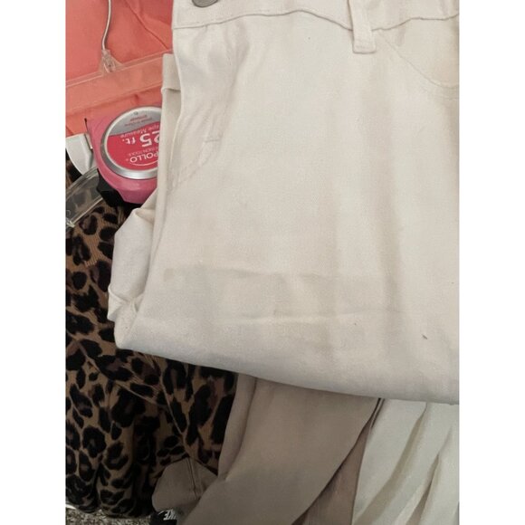 Boston Proper Embellished White Jeans Pink Floral & Crystal Accents Size Plus 16 - Picture 12 of 12